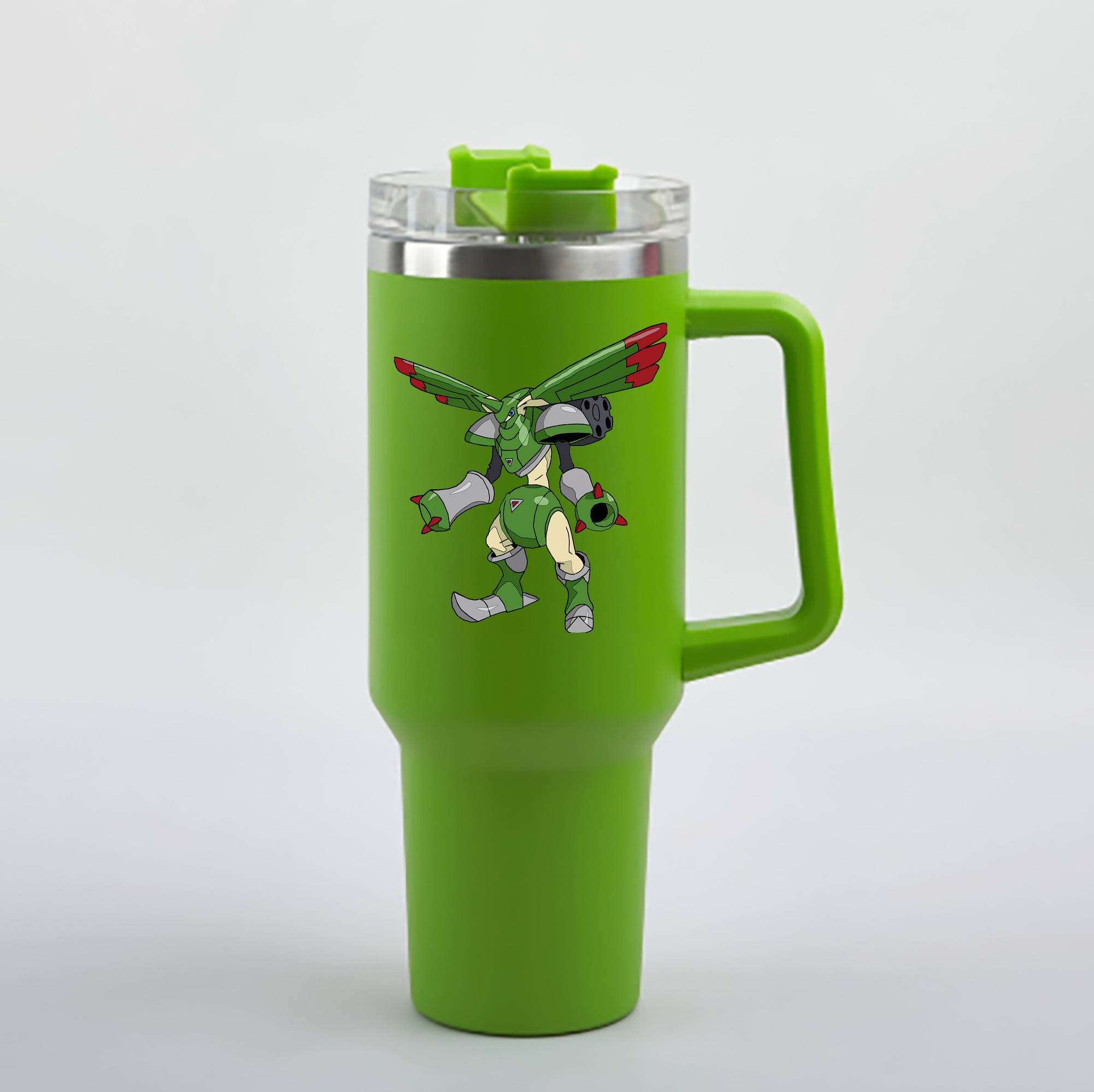 （画像用） Digimon デジタルモンスター/デジモン 1200mL車用タンブラー - クリスタルステッカー（プラスチックストロー付き）